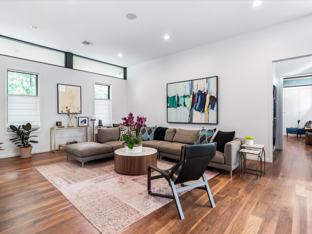 1703 Dexter Street Austin, TX 78704 - Photo 12 of 38 a living room with furniture and wooden floor