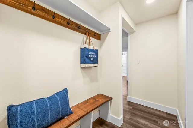 a workspace with furniture and window