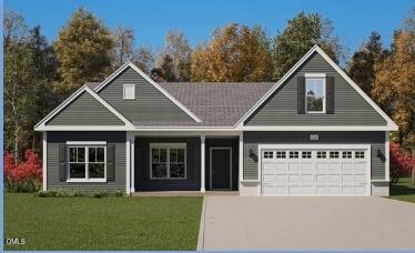 180 Rabbit Run Drive Smithfield, NC 27577 - Photo 3 of 3 a front view of a house with a yard and garage