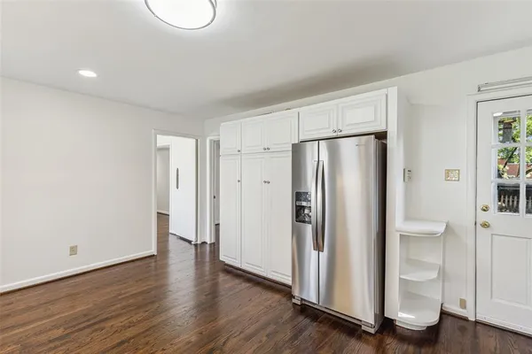 a view of wooden floor in a room