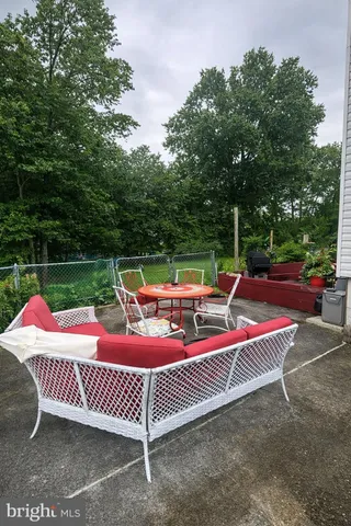 a outdoor space with furniture