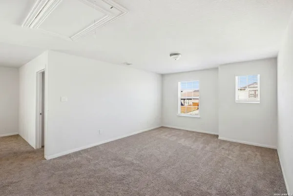 an empty room with a window