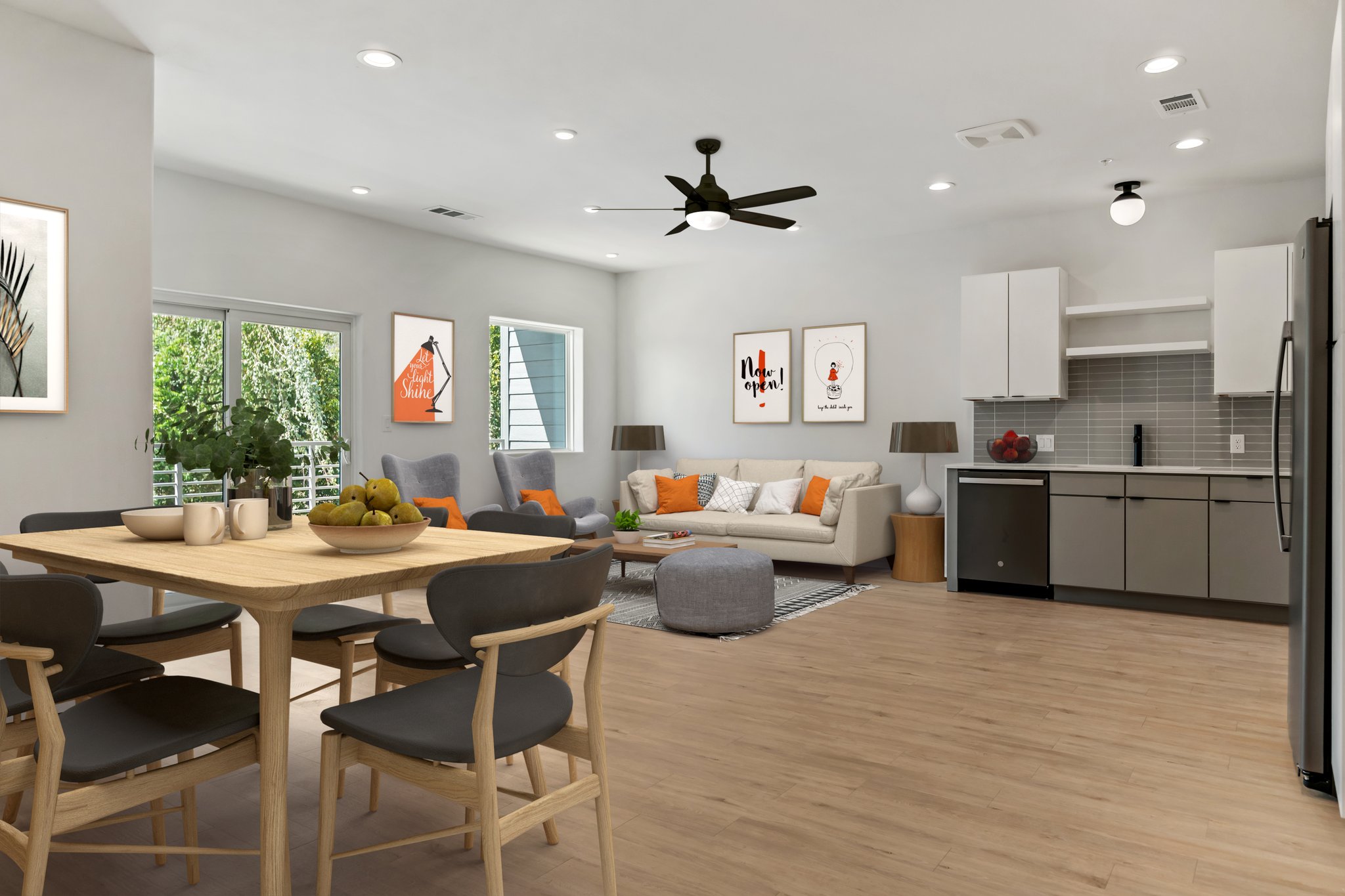 100 West Mockingbird Lane Austin, TX 78745 - Photo 2 of 24 a living room with furniture and kitchen view