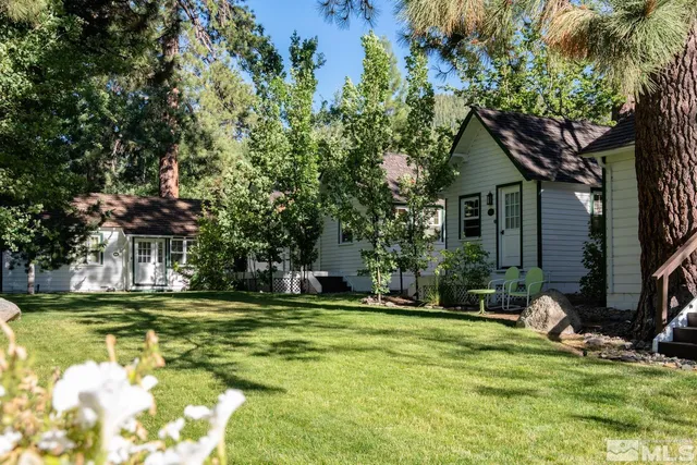 a garden view with a fountain