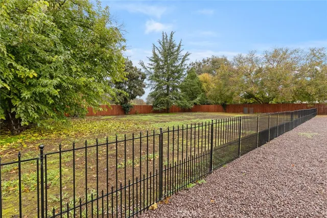 a view of a backyard