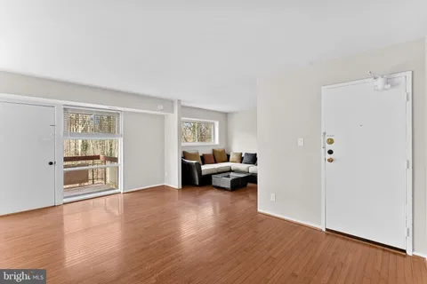 a view of livingroom with furniture and wooden floor