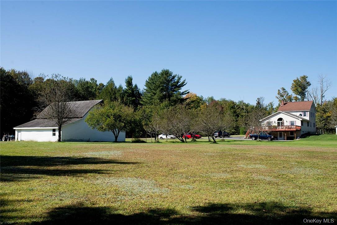 a view of a lake with houses