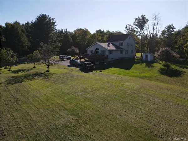 a view of a lake with a mountain