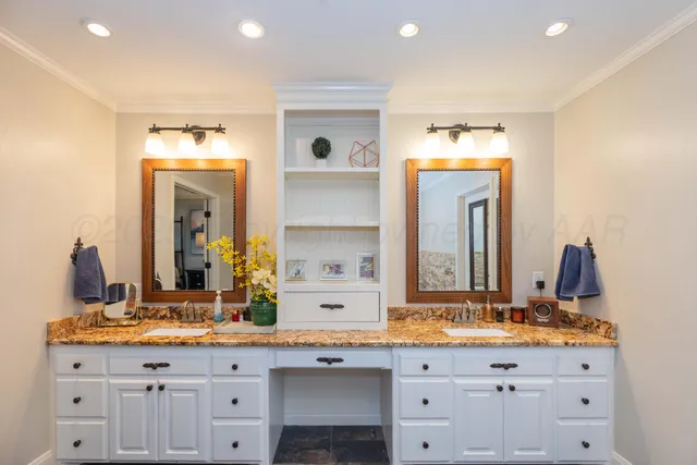 a view of a porch with wooden floor