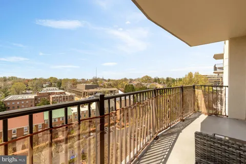 a view of city from a balcony