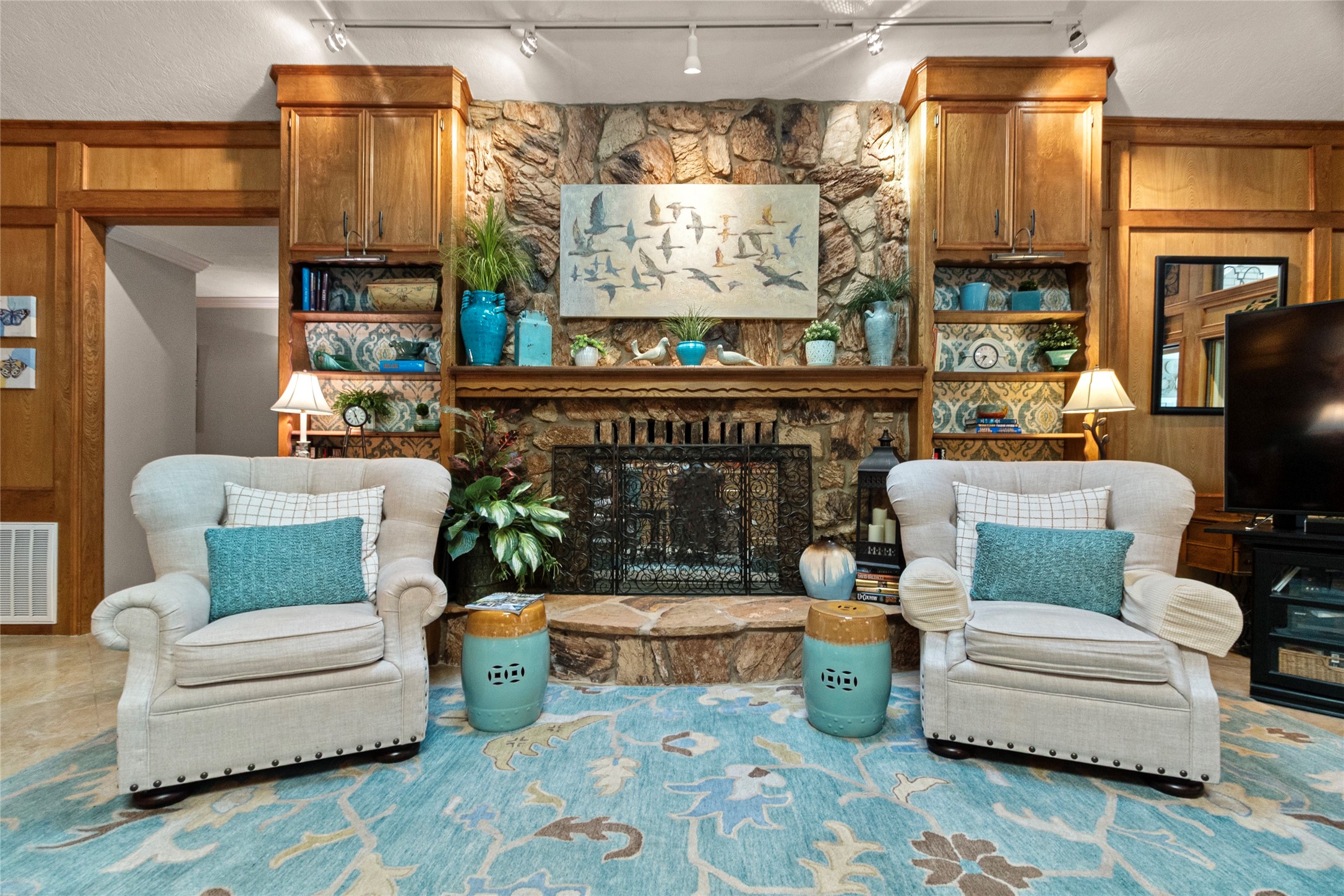 89 Heatley Street Trinity, TX 75862 - Photo 8 of 49 a outdoor living space with furniture and a fireplace