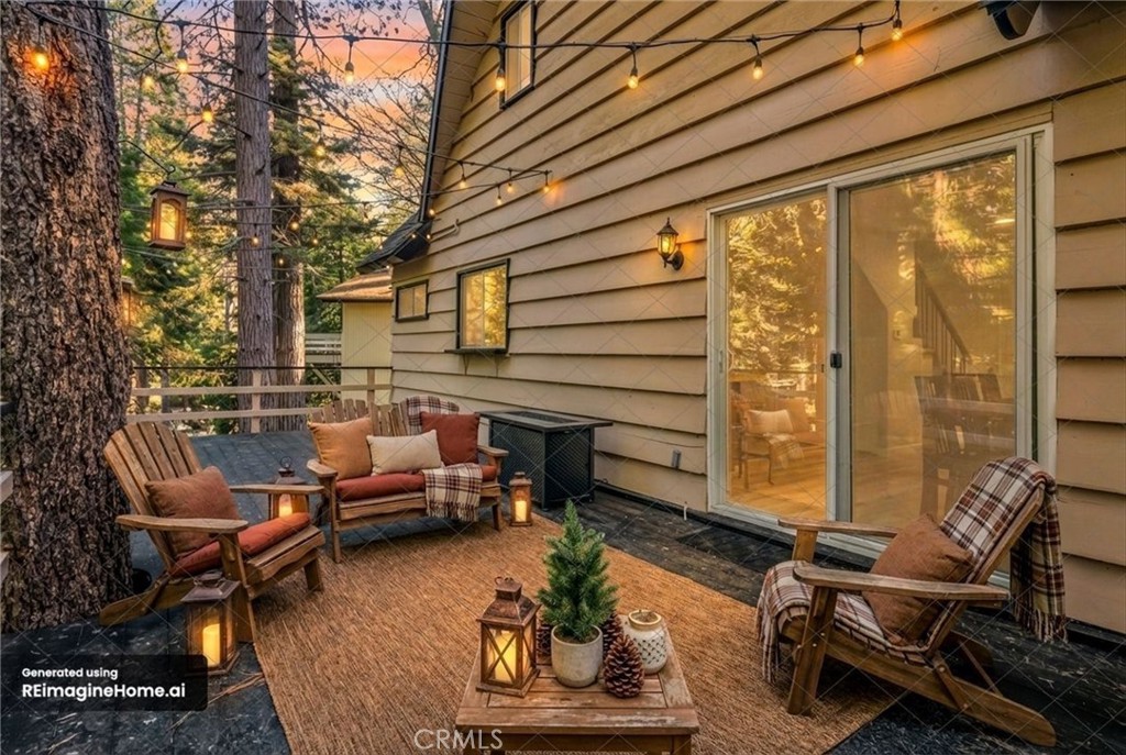 377 Hillside Road Lake Arrowhead, CA 92352 - Photo 17 of 33 a building outdoor space with patio furniture