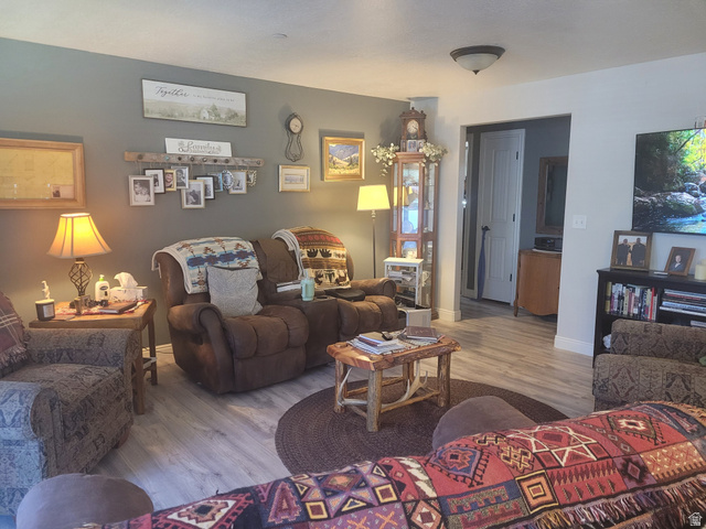 917 South Main Street, Unit D Layton, UT 84041 - Photo 3 of 11 Light wood-finish flooring, recessed lighting, and a neutral wall color