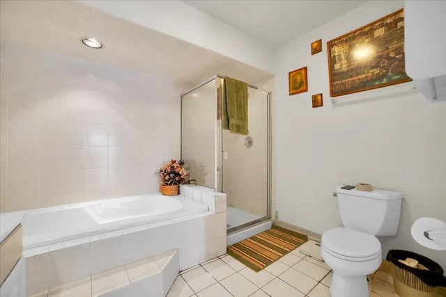 a bathroom with a toilet and a shower curtain