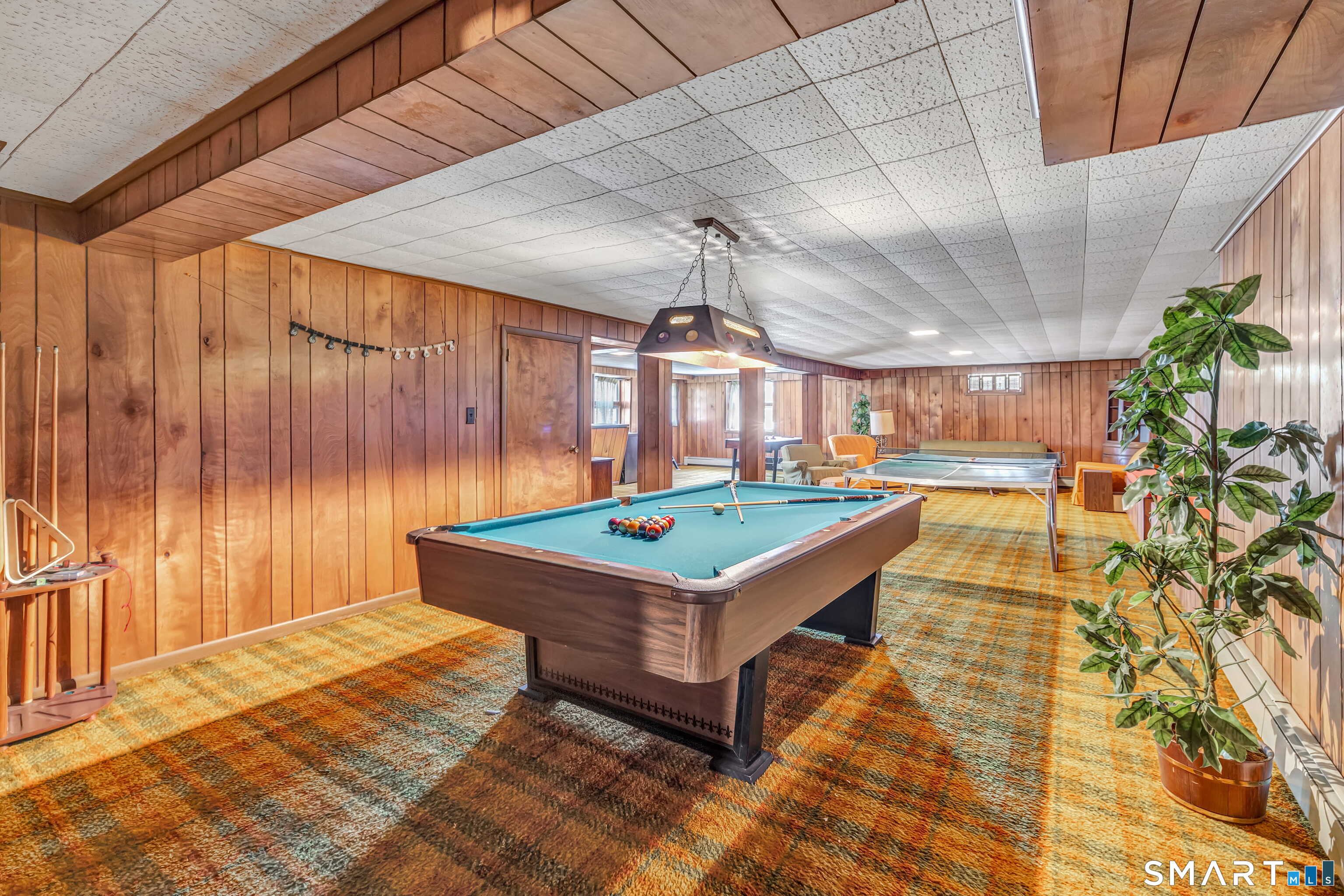 160 Sport Hill Road Easton, CT 06612 - Photo 32 of 40 a room with pool table and a chandelier