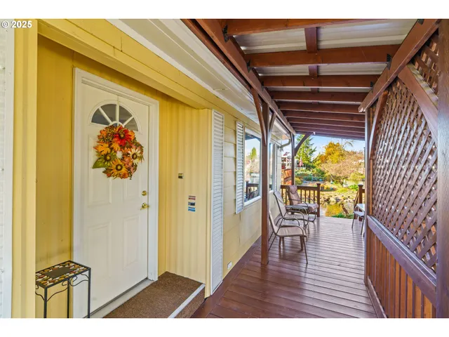 a view of outdoor seating space