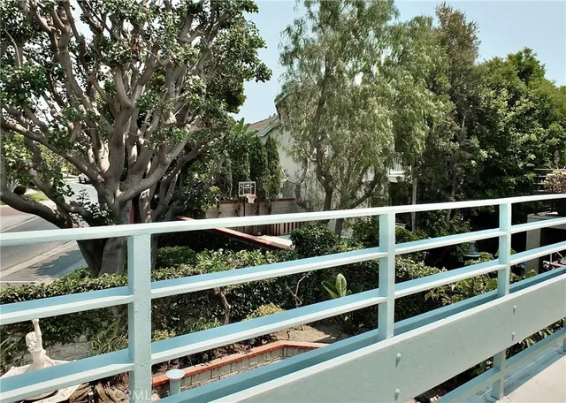 a view of a balcony with lake view