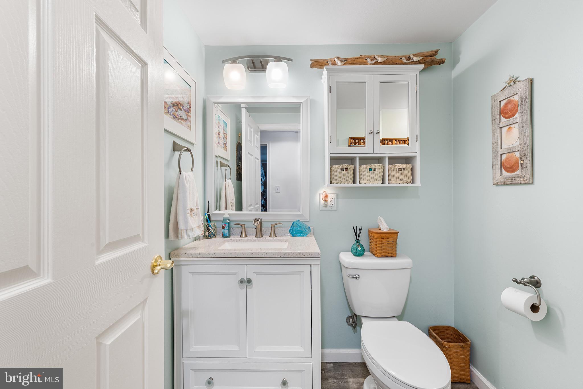 405 East Millstream Road Cream Ridge, NJ 08514 - Photo 18 of 37 a bathroom with a toilet a sink and a mirror