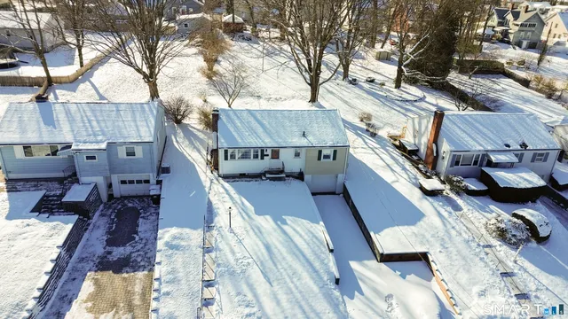a view of balcony with wooden floor