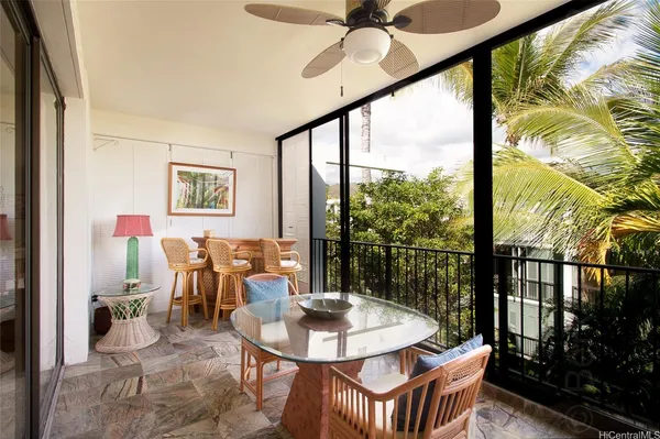 a outdoor space with furniture