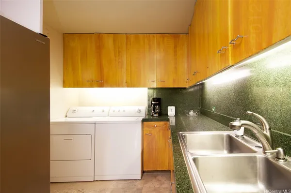 a utility room with a sink
