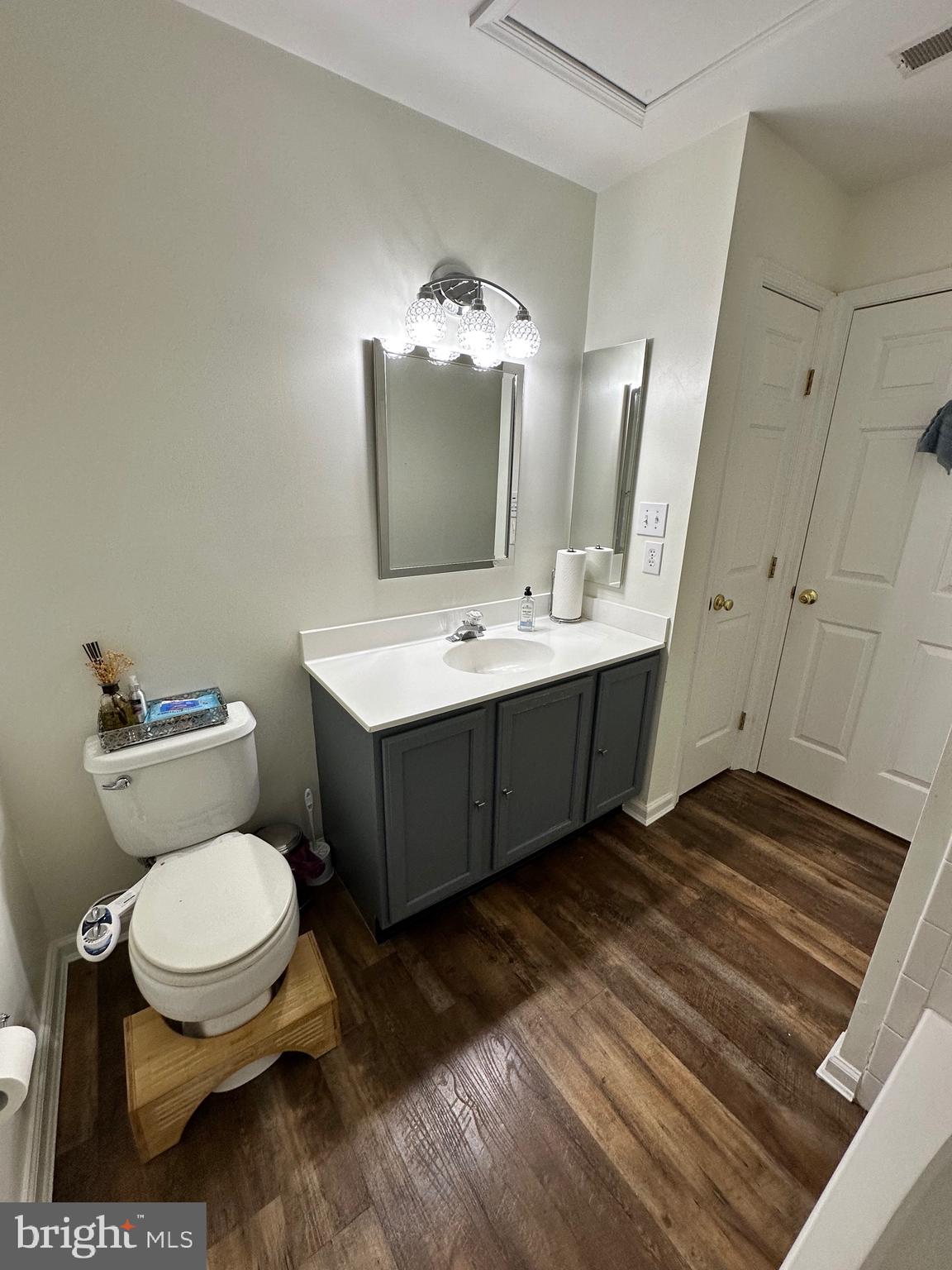 22 Carper Street Bear, DE 19701 - Photo 36 of 56 a bathroom with a toilet sink and mirror