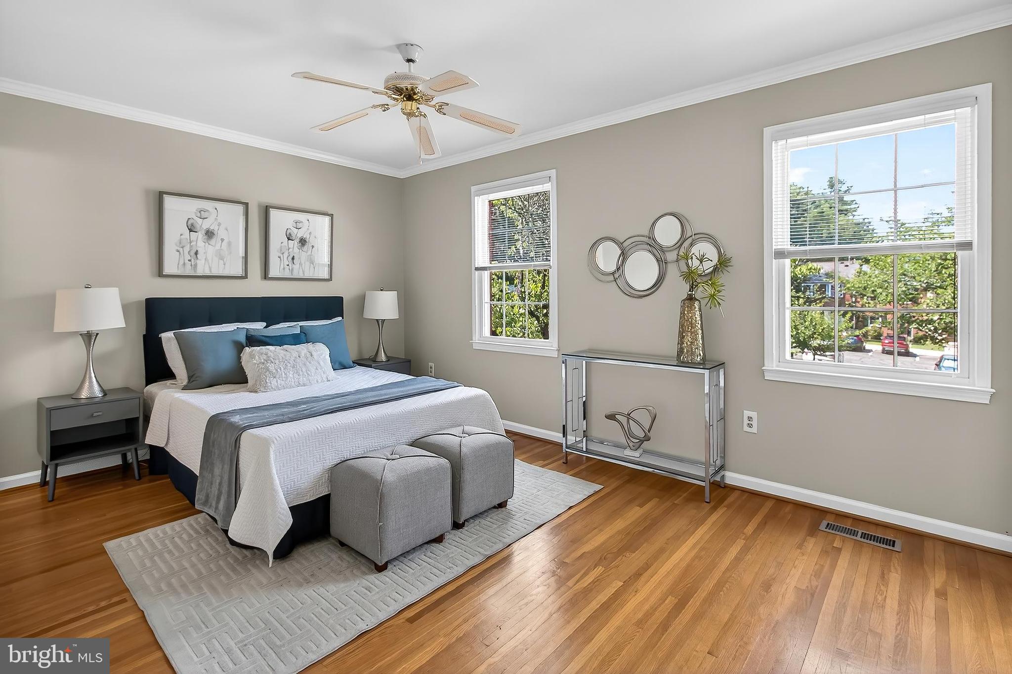 7781 Tiverton Drive Springfield, VA 22152 - Photo 17 of 53 Primary bedroom has hardwoods & a ceiling fan