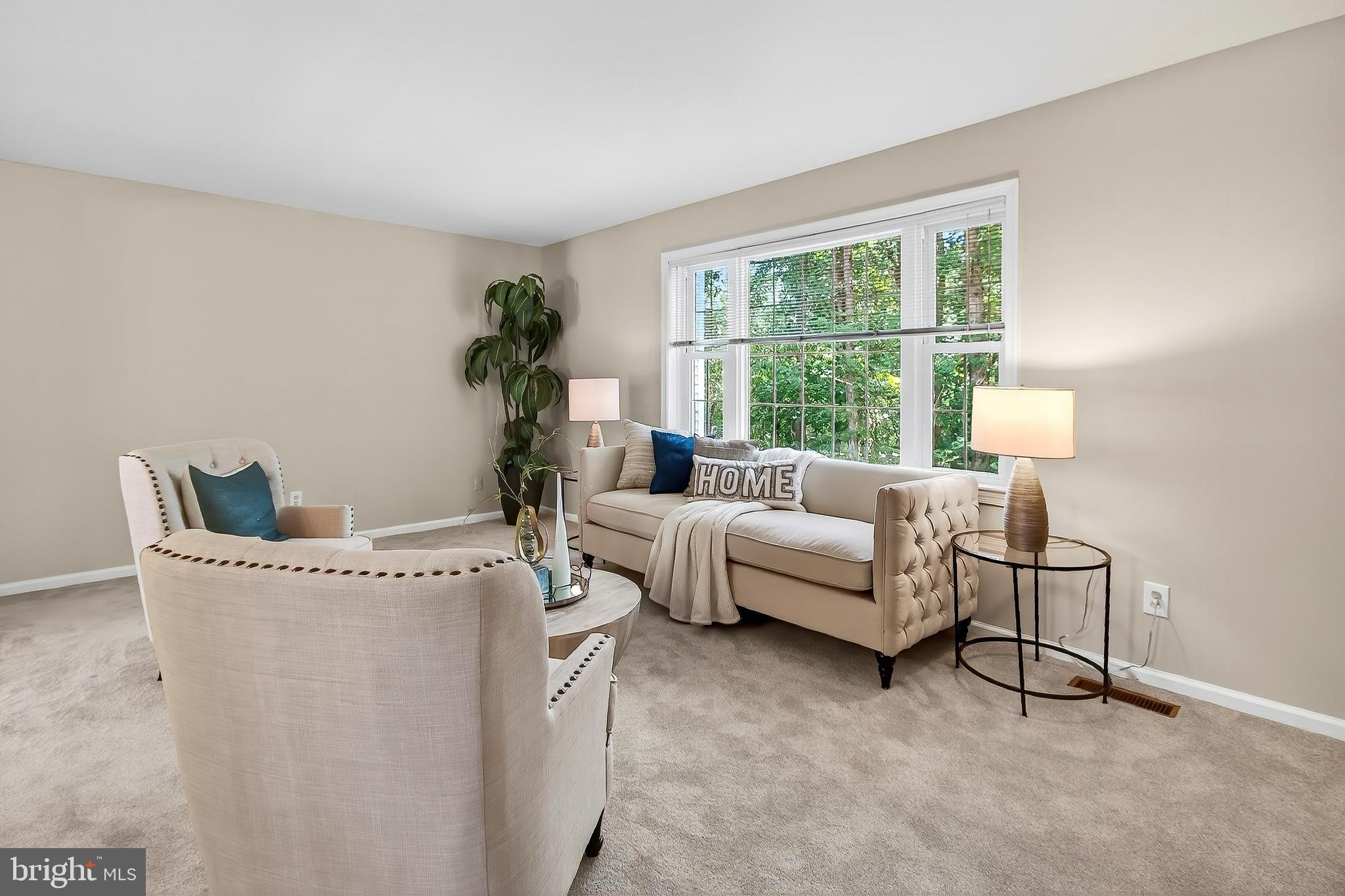 7781 Tiverton Drive Springfield, VA 22152 - Photo 6 of 53 Living room. New neutral carpeting throughout