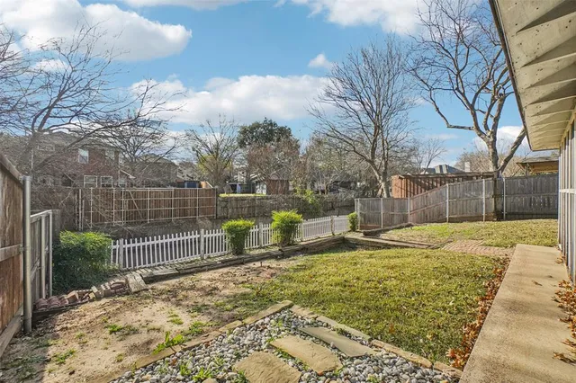 a view of outdoor space with garden