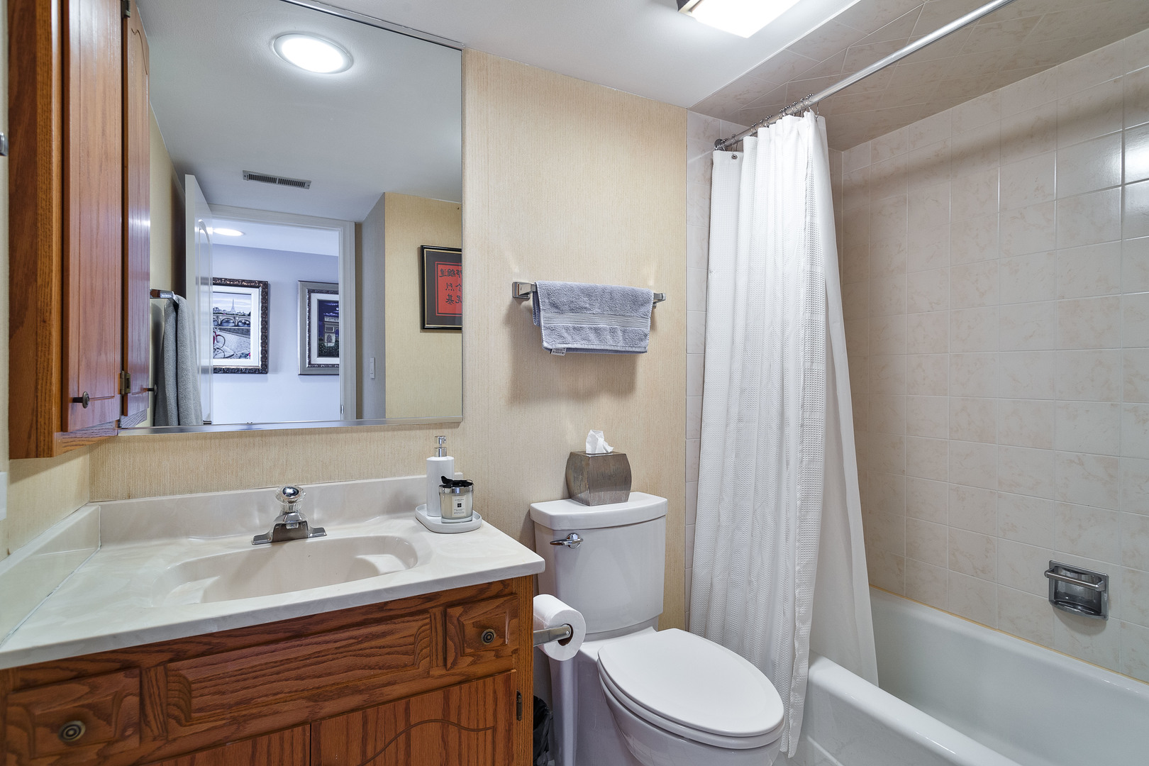 1389 Perry Street, Unit 303 Des Plaines, IL 60016 - Photo 19 of 25 a bathroom with a sink a toilet and shower