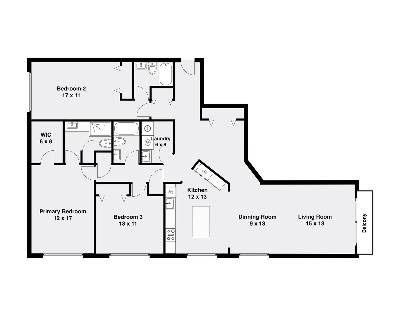 1389 Perry Street, Unit 303 Des Plaines, IL 60016 - Photo 25 of 25 a picture of a hall with a white wall