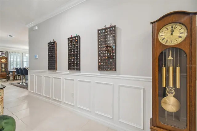 a view of a hallway with entryway