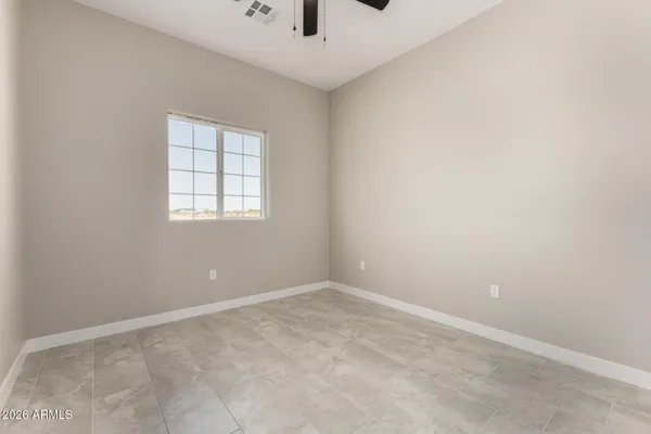 an empty room with a window