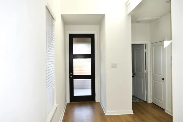 a view of an entryway of a house