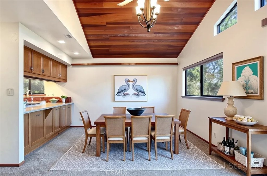 2550 Emerson Road Cambria, CA 93428 - Photo 8 of 49 Virtually Staged Dining Area