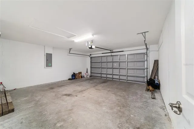 a view of a garage room