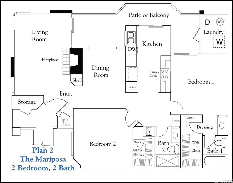 26 Corniche Drive, Unit F Dana Point, CA 92629 - Photo 46 of 46 Mariposa floor plan