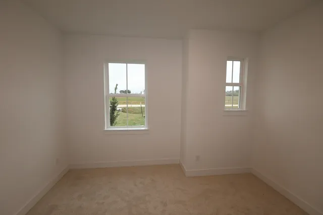 an empty room with a window