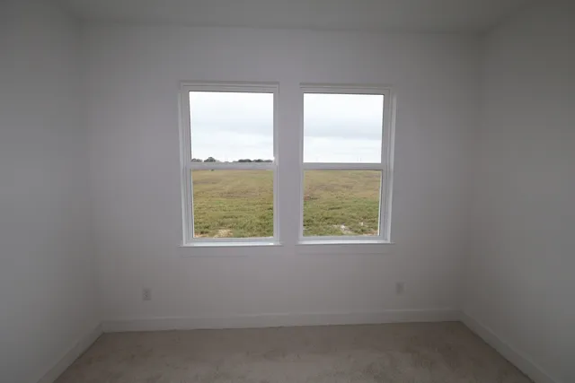 an empty room with a window