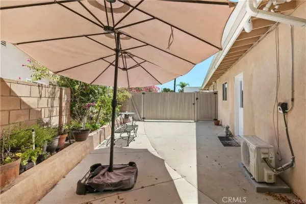a house view with a seating space