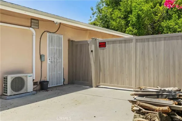 a backyard of a house