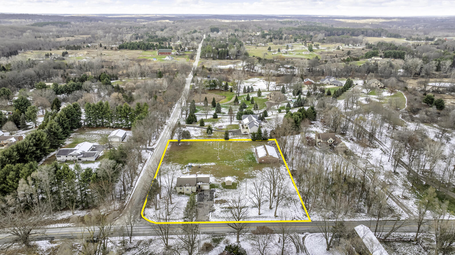 18530 Bush Road Chelsea, MI 48118 - Photo 40 of 51 18530 Bush Rd Chelsea MI (Aerial) - 1
