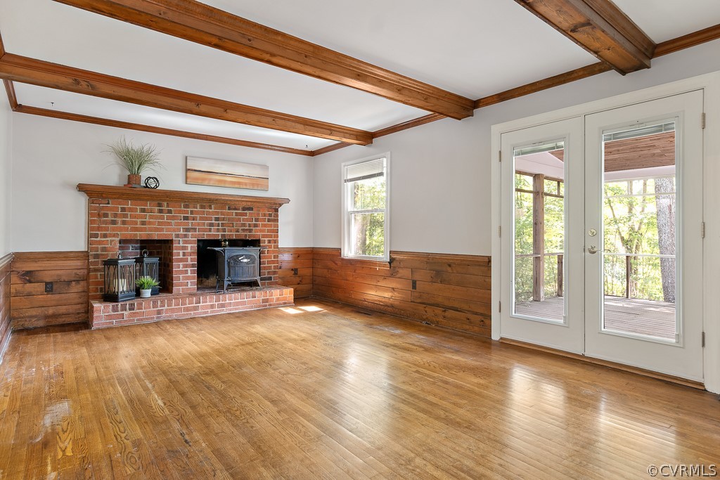 12707 Cottage Mill Road Midlothian, VA 23114 - Photo 8 of 35 Wood floors, beamed ceiling and access to the scre