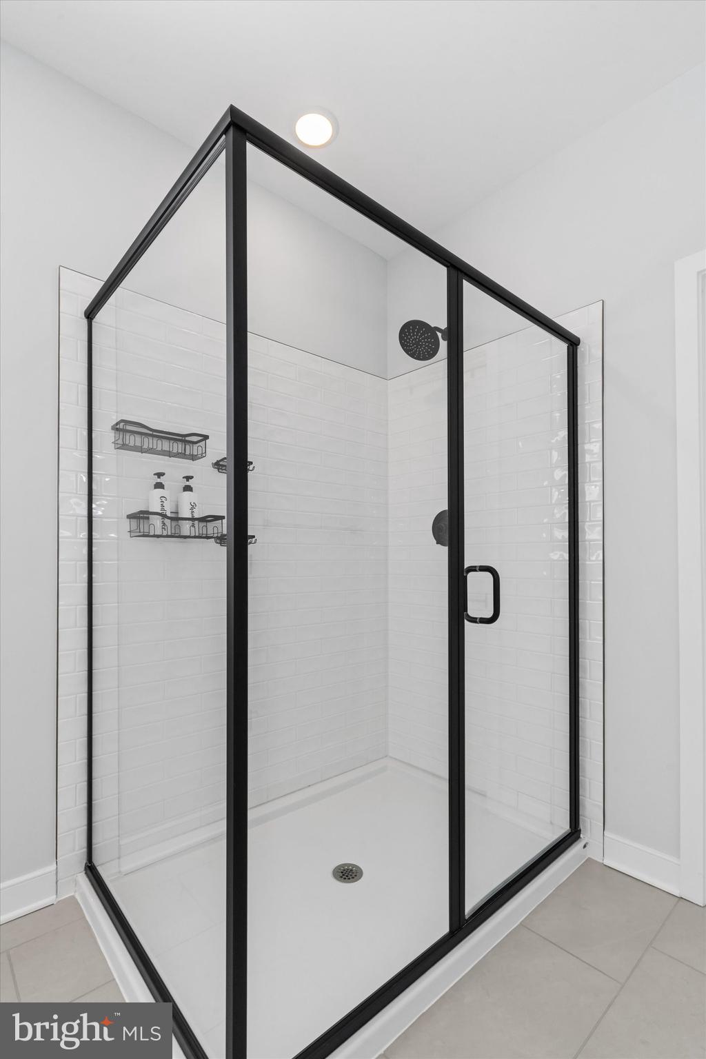 208 South Rdg Brk Drive Felton, DE 19943 - Photo 27 of 44 a bathroom with a glass shower door and mirror