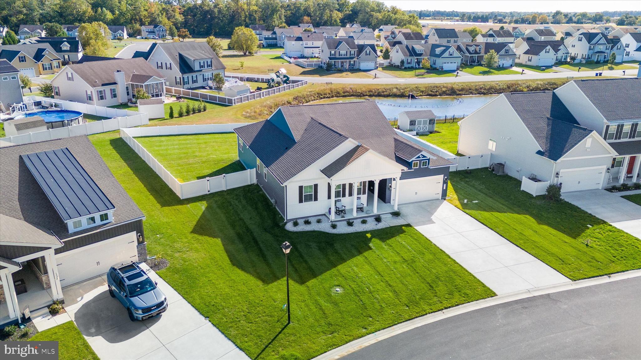 208 South Rdg Brk Drive Felton, DE 19943 - Photo 41 of 44 an aerial view of a house with swimming pool