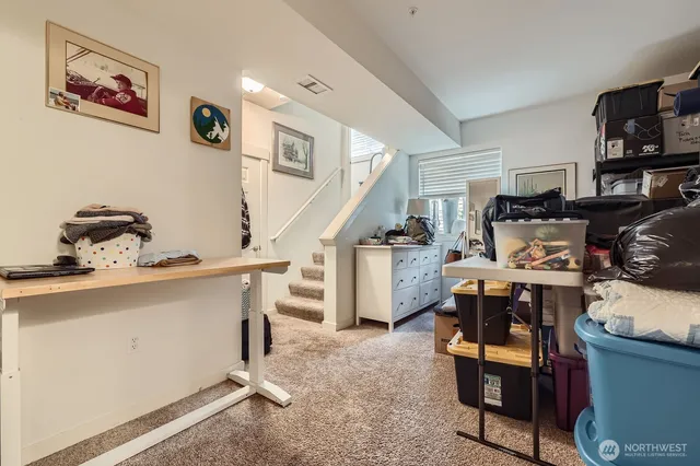 a room with storage and utility