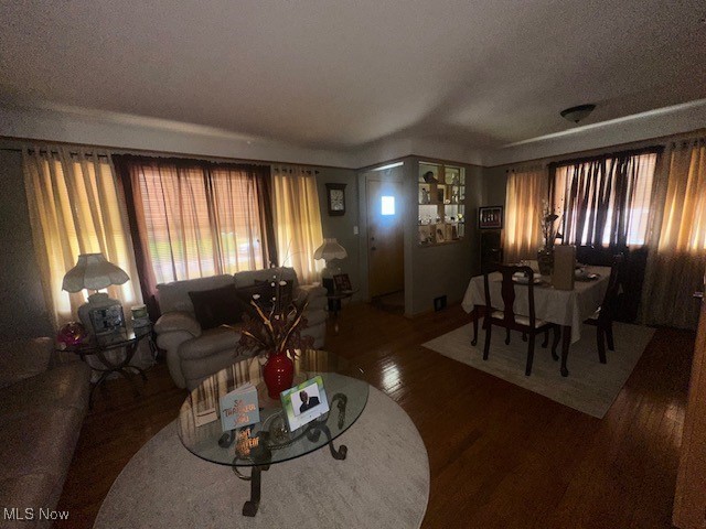 9717 Alexander Road Cleveland, OH 44125 - Photo 2 of 13 Living area featuring a textured ceiling and wood finished floors
