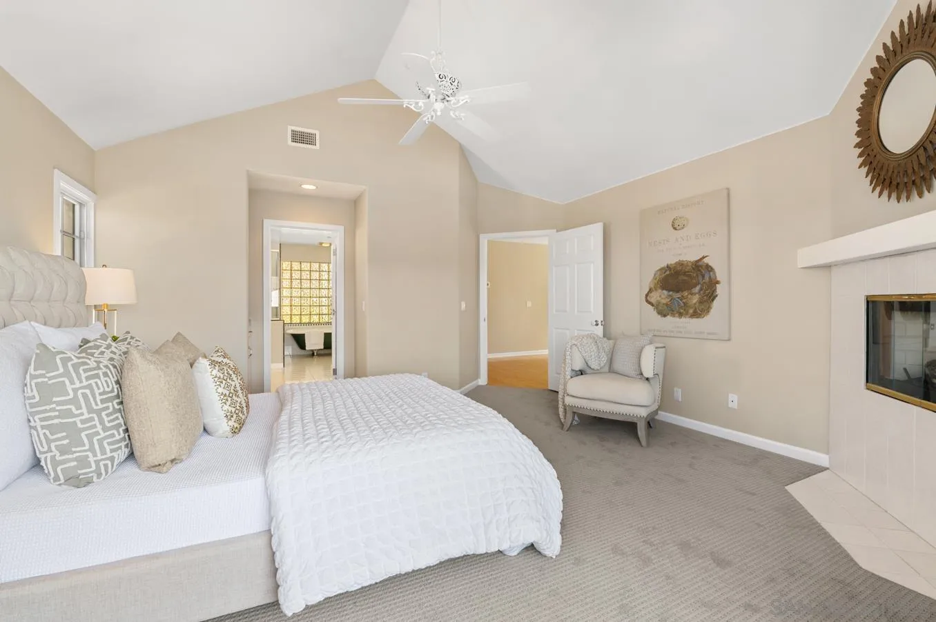 7231 Draper Avenue La Jolla, CA 92037 - Photo 14 of 26 a bedroom with a bed couch and window