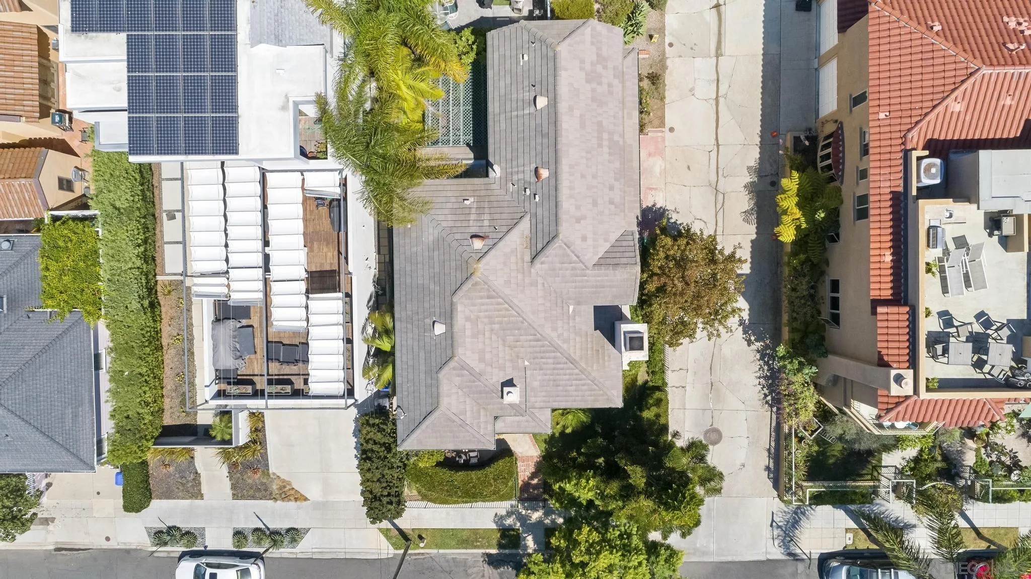 7231 Draper Avenue La Jolla, CA 92037 - Photo 23 of 26 a aerial view of a residential apartment building with a yard and balcony