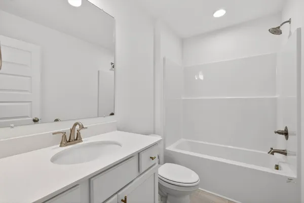 an empty room with closet area